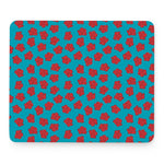 Red And Blue Carnation Pattern Print Mouse Pad
