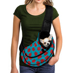 Red And Blue Carnation Pattern Print Pet Sling Carrier
