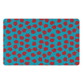Red And Blue Carnation Pattern Print Polyester Doormat