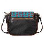 Red And Blue Carnation Pattern Print Saddle Bag
