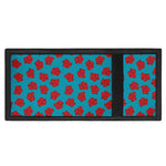 Red And Blue Carnation Pattern Print Trifold Wallet