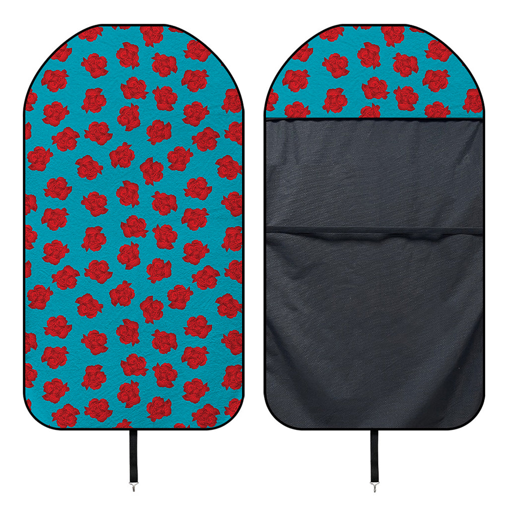 Red And Blue Carnation Pattern Print Waterproof Car Seat Cover