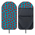 Red And Blue Carnation Pattern Print Waterproof Car Seat Cover