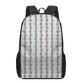 Red And Blue DNA Pattern Print 17 Inch Backpack