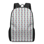 Red And Blue DNA Pattern Print 17 Inch Backpack
