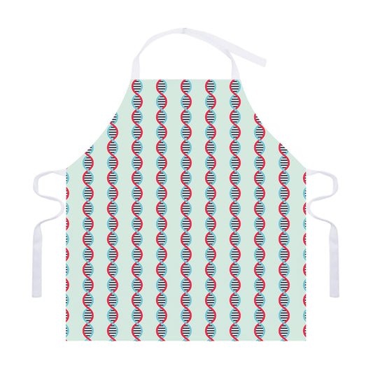 Red And Blue DNA Pattern Print Adjustable Apron