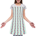 Red And Blue DNA Pattern Print Adjustable Apron