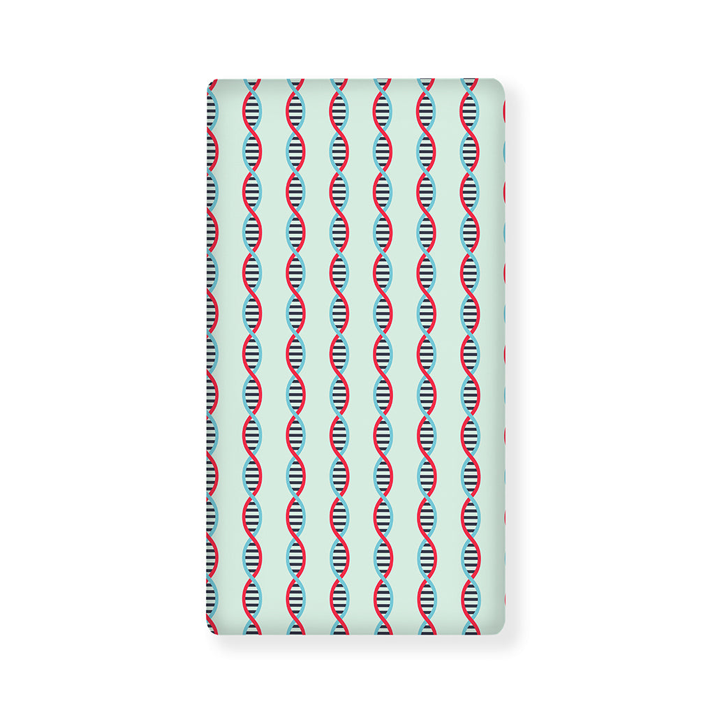 Red And Blue DNA Pattern Print Baby Crib Sheet