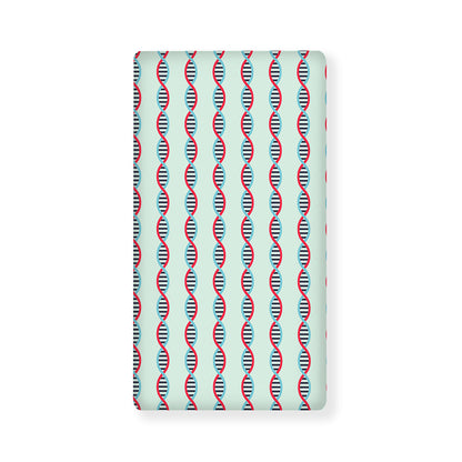 Red And Blue DNA Pattern Print Baby Crib Sheet