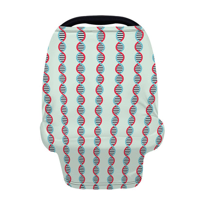 Red And Blue DNA Pattern Print Baby Seat Cover