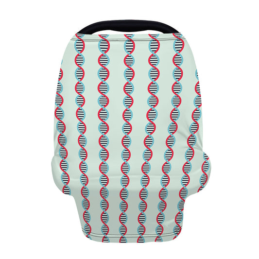 Red And Blue DNA Pattern Print Baby Seat Cover
