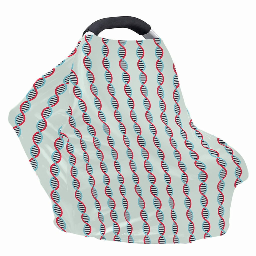 Red And Blue DNA Pattern Print Baby Seat Cover