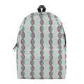 Red And Blue DNA Pattern Print School Backpack