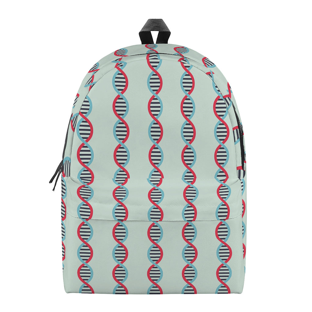 Red And Blue DNA Pattern Print Backpack