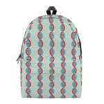 Red And Blue DNA Pattern Print Backpack