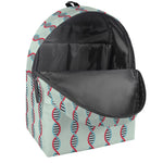 Red And Blue DNA Pattern Print Backpack