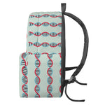 Red And Blue DNA Pattern Print Backpack