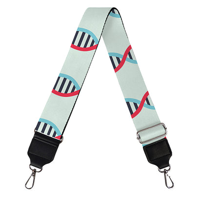 Red And Blue DNA Pattern Print Bag Strap