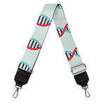 Red And Blue DNA Pattern Print Bag Strap