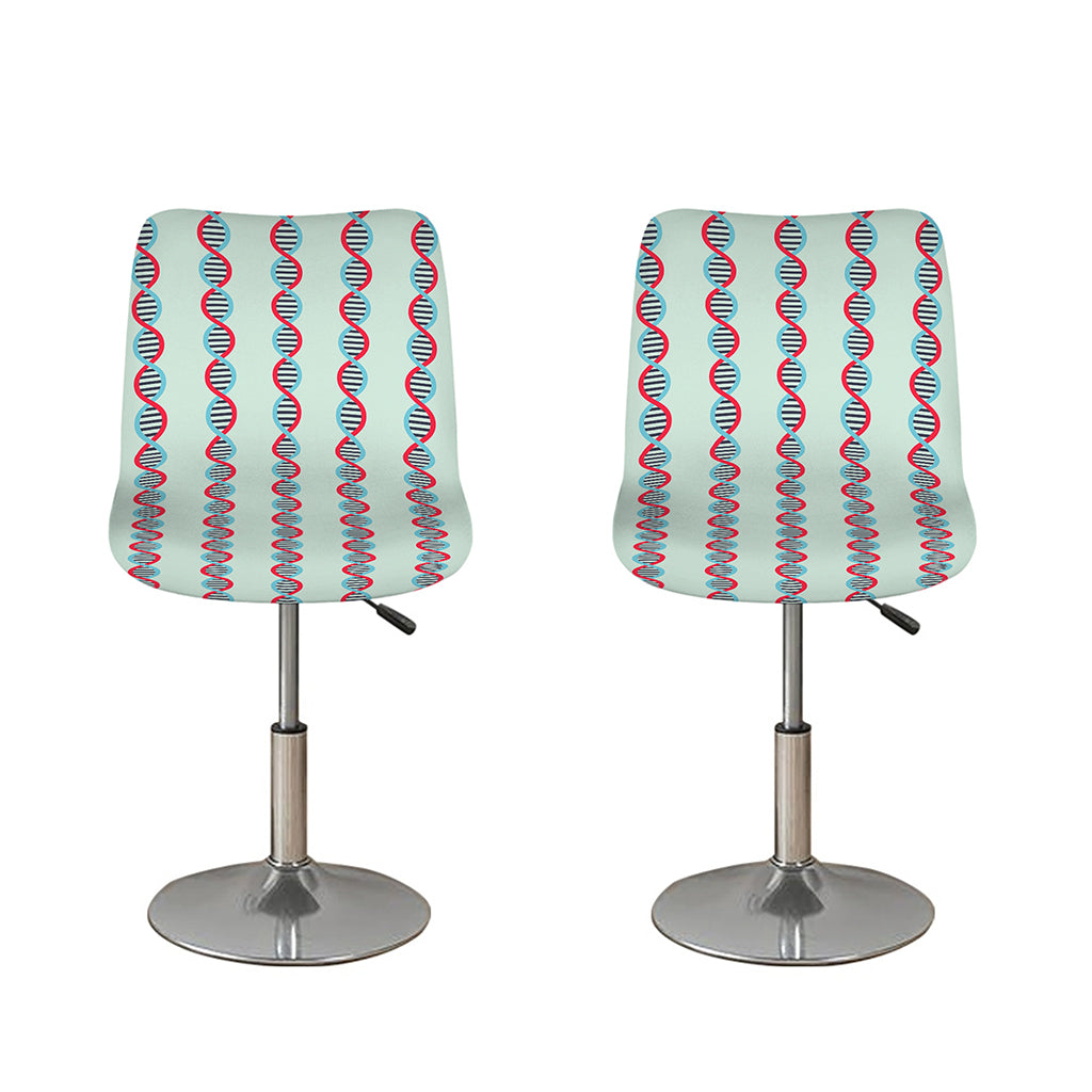 Red And Blue DNA Pattern Print Bar Stool Covers