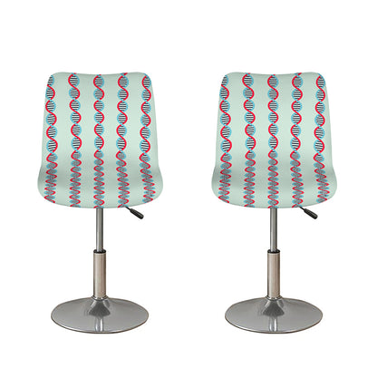 Red And Blue DNA Pattern Print Bar Stool Covers