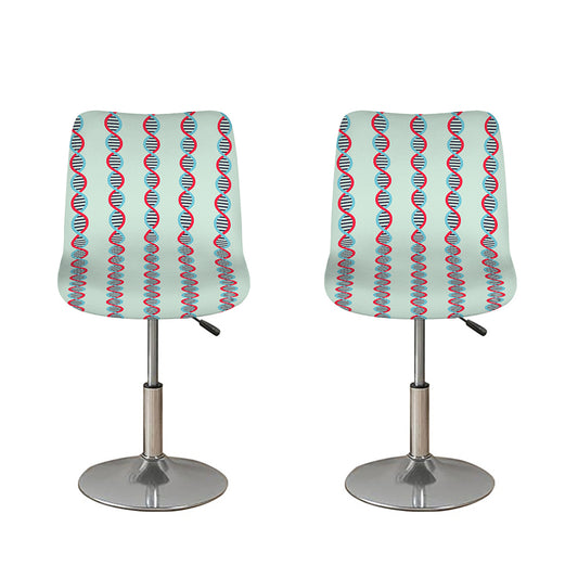 Red And Blue DNA Pattern Print Bar Stool Covers