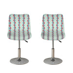 Red And Blue DNA Pattern Print Bar Stool Covers