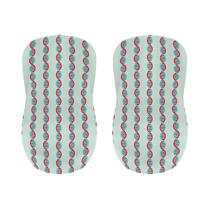 Red And Blue DNA Pattern Print Bar Stool Covers