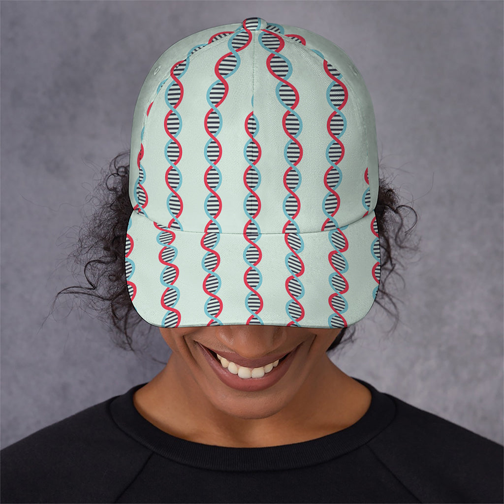 Red And Blue DNA Pattern Print Baseball Cap