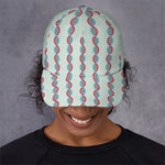 Red And Blue DNA Pattern Print Baseball Cap