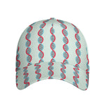 Red And Blue DNA Pattern Print Baseball Cap