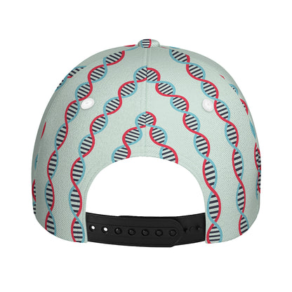 Red And Blue DNA Pattern Print Baseball Cap