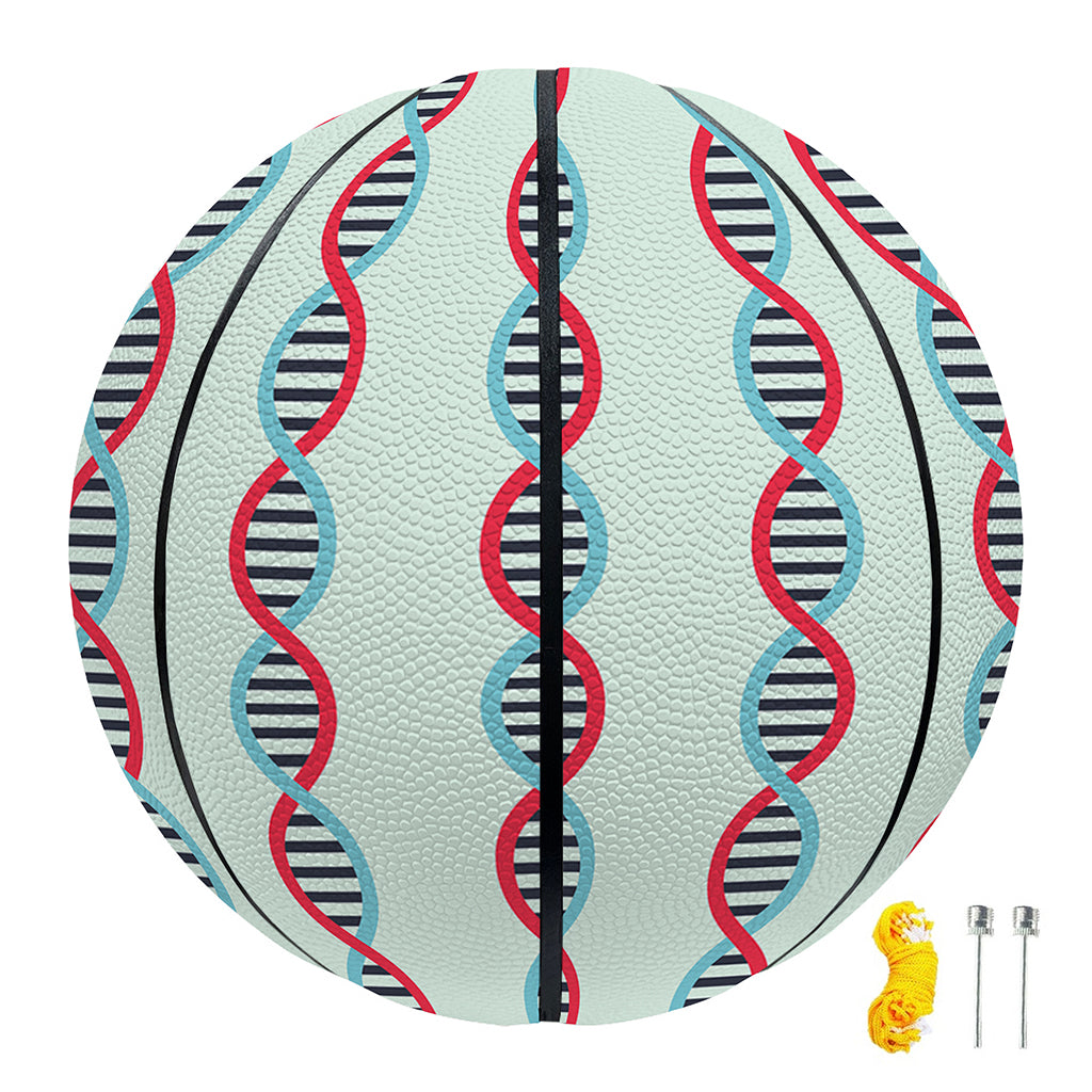 Red And Blue DNA Pattern Print Basketball