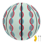 Red And Blue DNA Pattern Print Basketball
