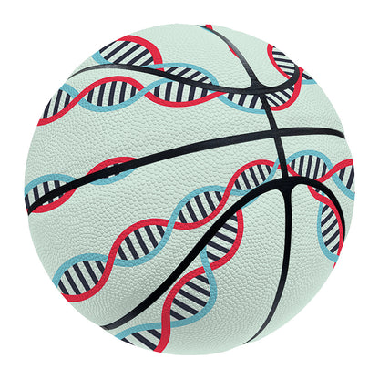 Red And Blue DNA Pattern Print Basketball