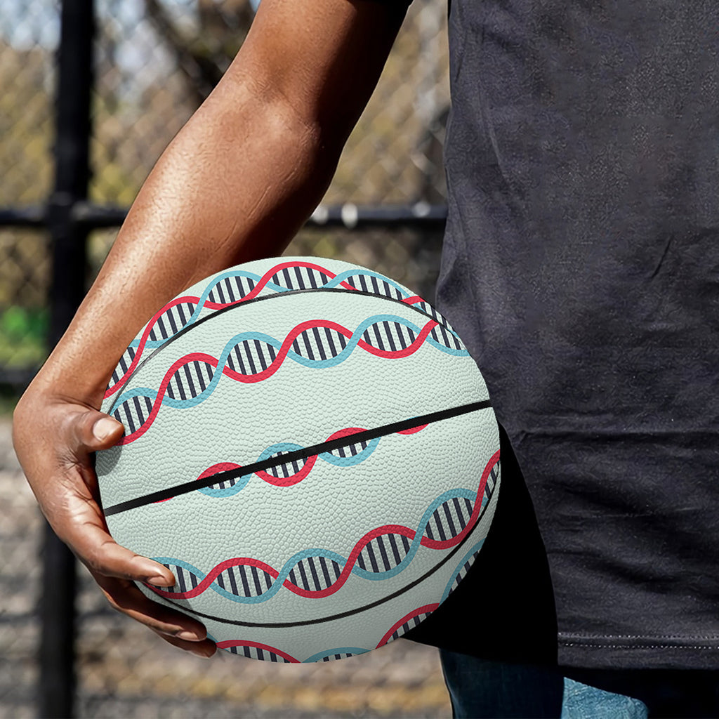 Red And Blue DNA Pattern Print Basketball