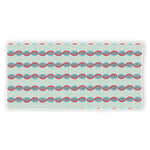 Red And Blue DNA Pattern Print Beach Towel