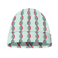 Red And Blue DNA Pattern Print Beanie