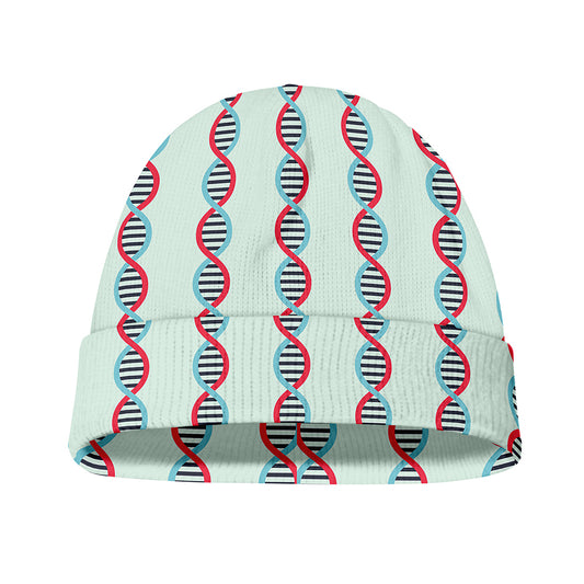 Red And Blue DNA Pattern Print Beanie