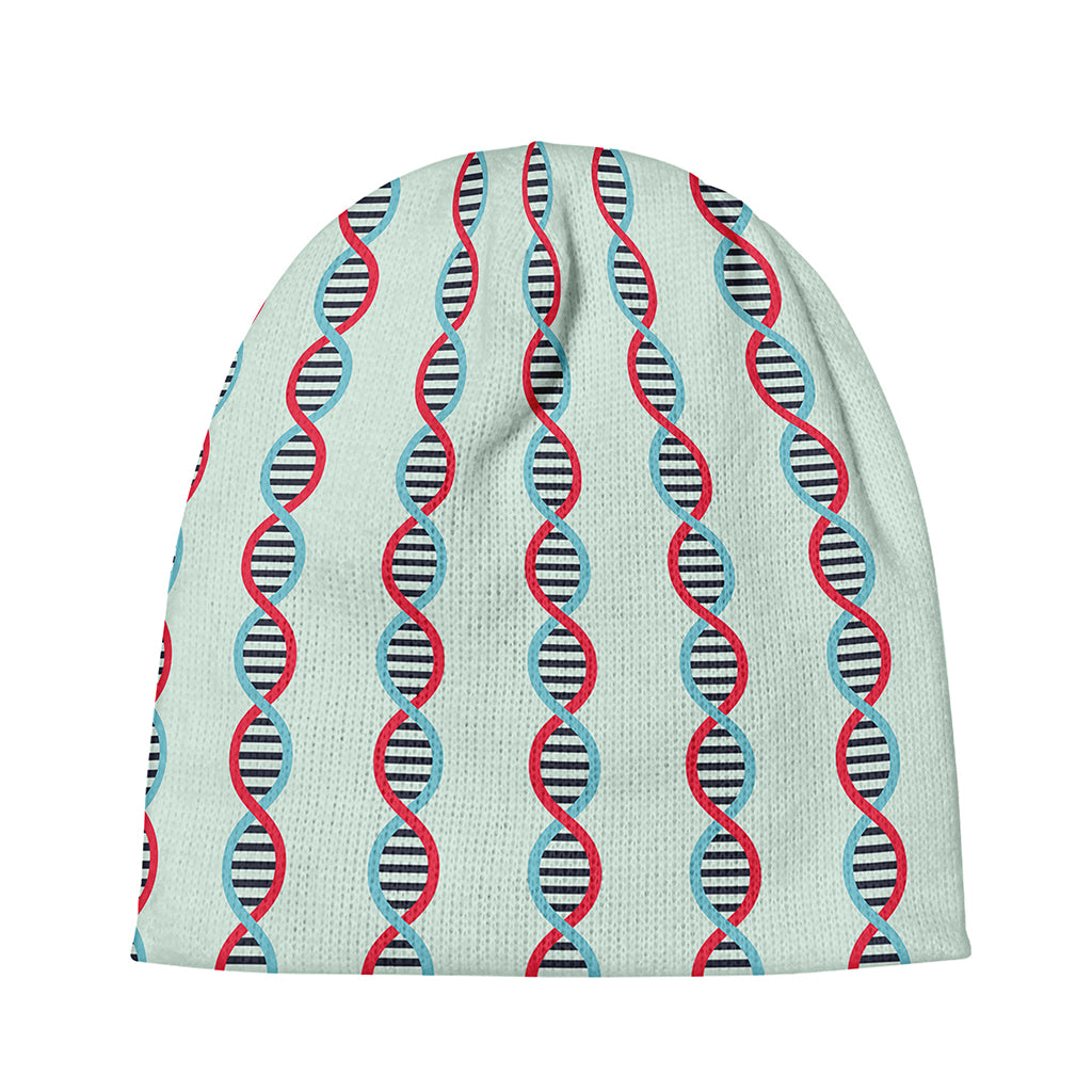 Red And Blue DNA Pattern Print Beanie