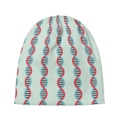 Red And Blue DNA Pattern Print Beanie