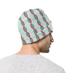 Red And Blue DNA Pattern Print Beanie