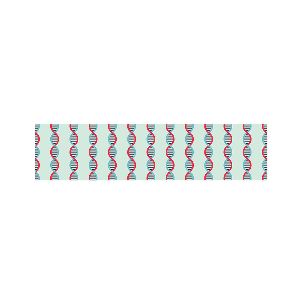 Red And Blue DNA Pattern Print Bed Runner