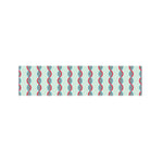 Red And Blue DNA Pattern Print Bed Runner