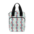 Red And Blue DNA Pattern Print Bible Tote Bag