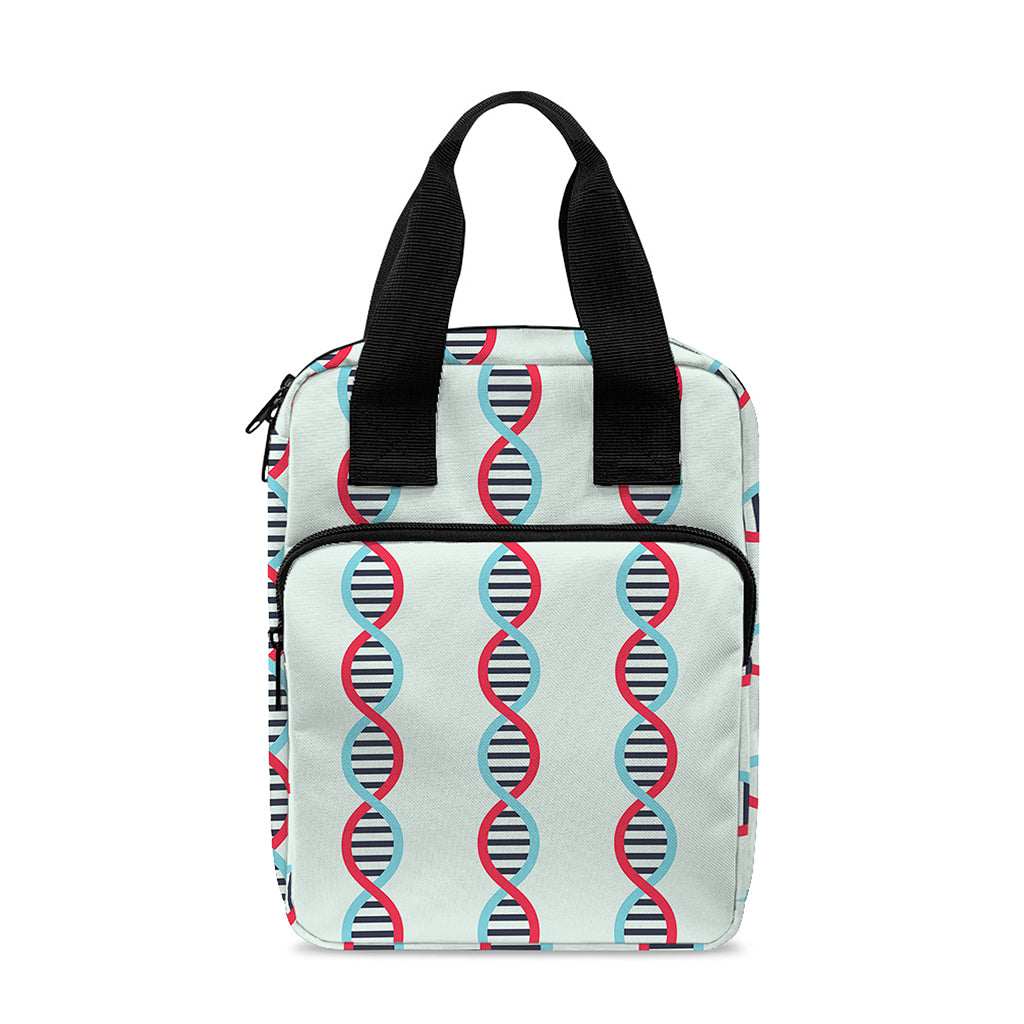 Red And Blue DNA Pattern Print Bible Tote Bag