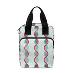Red And Blue DNA Pattern Print Bible Tote Bag