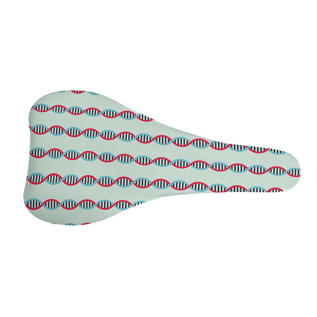 Red And Blue DNA Pattern Print Bicycle Seat Cover