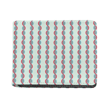 Red And Blue DNA Pattern Print Bifold Wallet