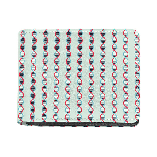 Red And Blue DNA Pattern Print Bifold Wallet